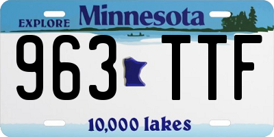 MN license plate 963TTF