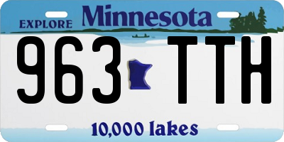 MN license plate 963TTH