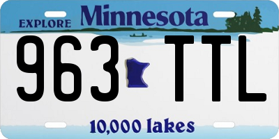 MN license plate 963TTL