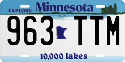 MN license plate 963TTM