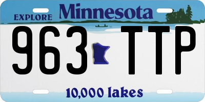 MN license plate 963TTP