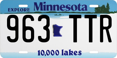 MN license plate 963TTR