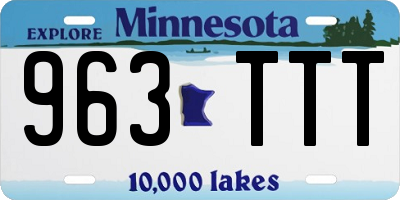MN license plate 963TTT