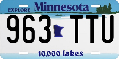 MN license plate 963TTU