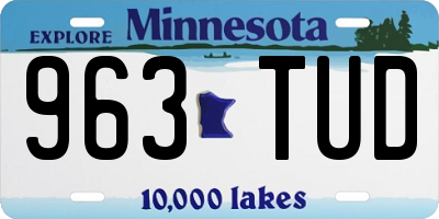 MN license plate 963TUD