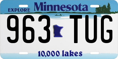 MN license plate 963TUG