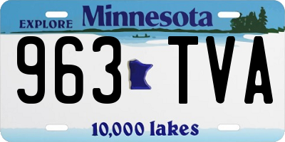 MN license plate 963TVA