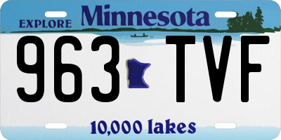 MN license plate 963TVF