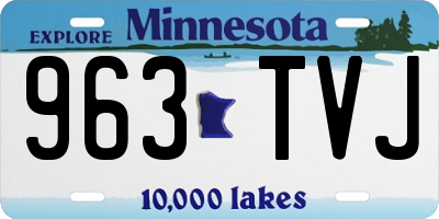 MN license plate 963TVJ
