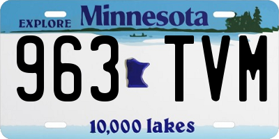 MN license plate 963TVM