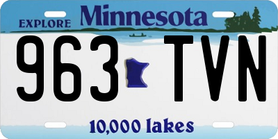 MN license plate 963TVN