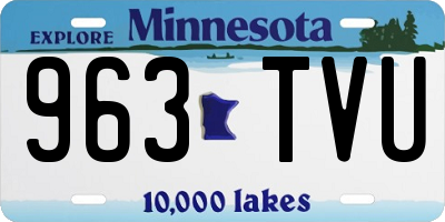 MN license plate 963TVU
