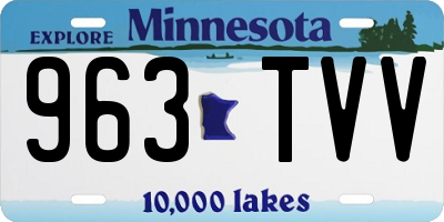 MN license plate 963TVV