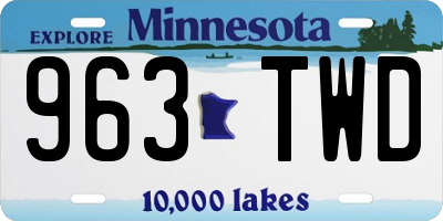 MN license plate 963TWD