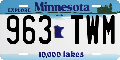 MN license plate 963TWM