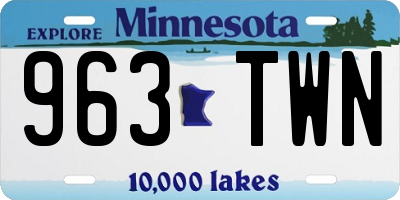 MN license plate 963TWN