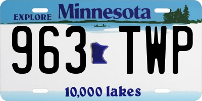 MN license plate 963TWP