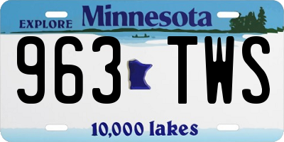 MN license plate 963TWS