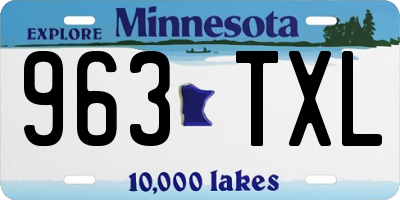 MN license plate 963TXL