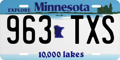 MN license plate 963TXS