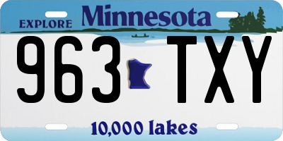 MN license plate 963TXY