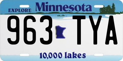 MN license plate 963TYA