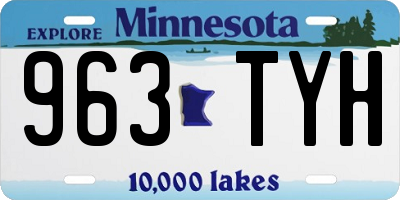 MN license plate 963TYH