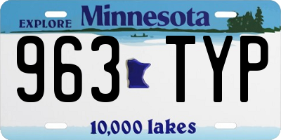 MN license plate 963TYP