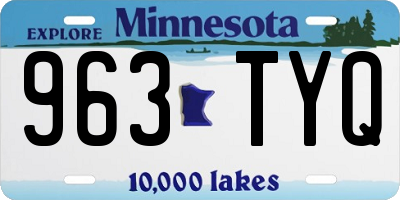 MN license plate 963TYQ