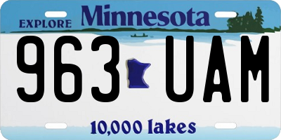MN license plate 963UAM