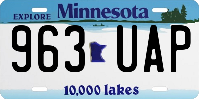 MN license plate 963UAP
