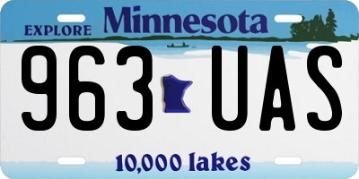 MN license plate 963UAS
