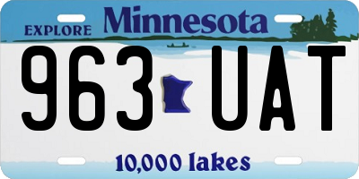 MN license plate 963UAT