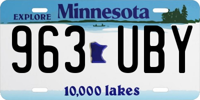 MN license plate 963UBY