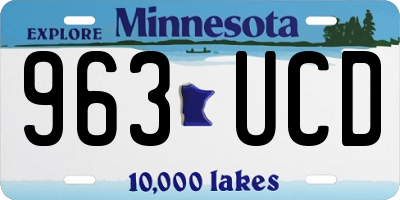 MN license plate 963UCD
