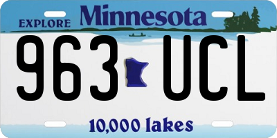 MN license plate 963UCL