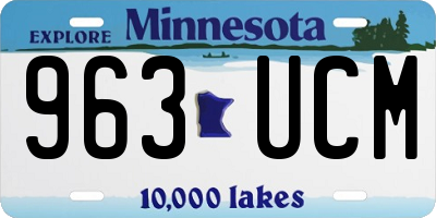 MN license plate 963UCM