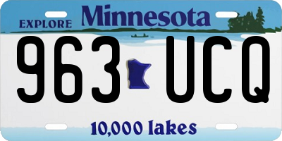 MN license plate 963UCQ