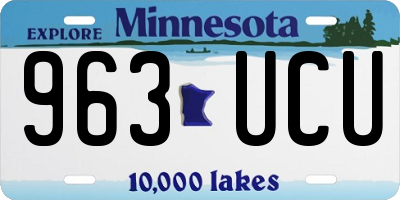 MN license plate 963UCU