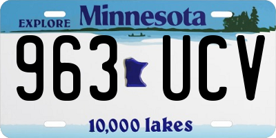 MN license plate 963UCV