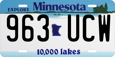 MN license plate 963UCW