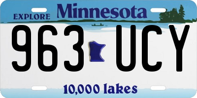 MN license plate 963UCY