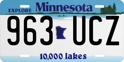 MN license plate 963UCZ