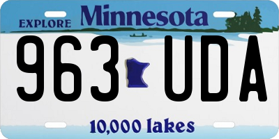 MN license plate 963UDA
