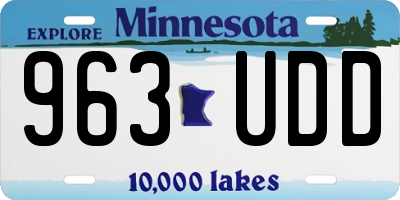 MN license plate 963UDD