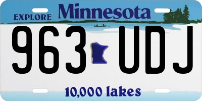 MN license plate 963UDJ
