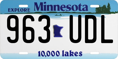 MN license plate 963UDL