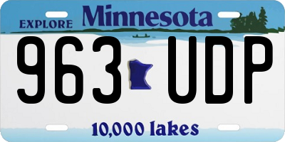 MN license plate 963UDP