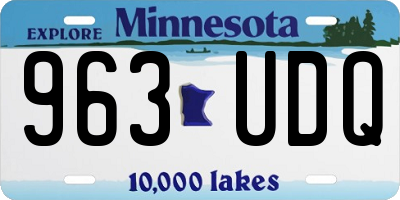 MN license plate 963UDQ