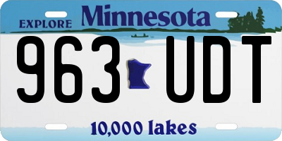 MN license plate 963UDT